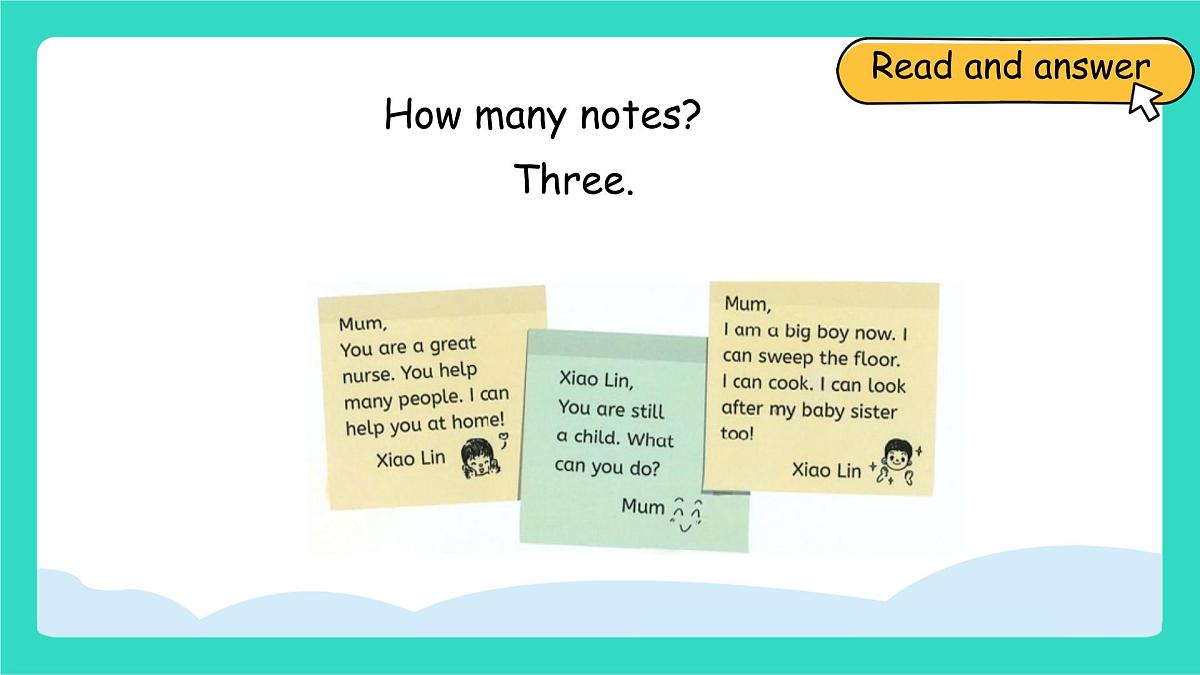 人教版PEP英语四年级上册Unit1 Helping at home Part B Read and write 课件第7页