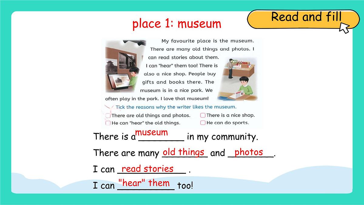人教版PEP英语四年级上册Unit 3  Places we live in Part B Read and write课件第6页