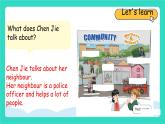 人教版PEP英語(yǔ)四年級(jí)上冊(cè)Unit 4  Helping in the community  Part A Let's learn match, act and guess課件