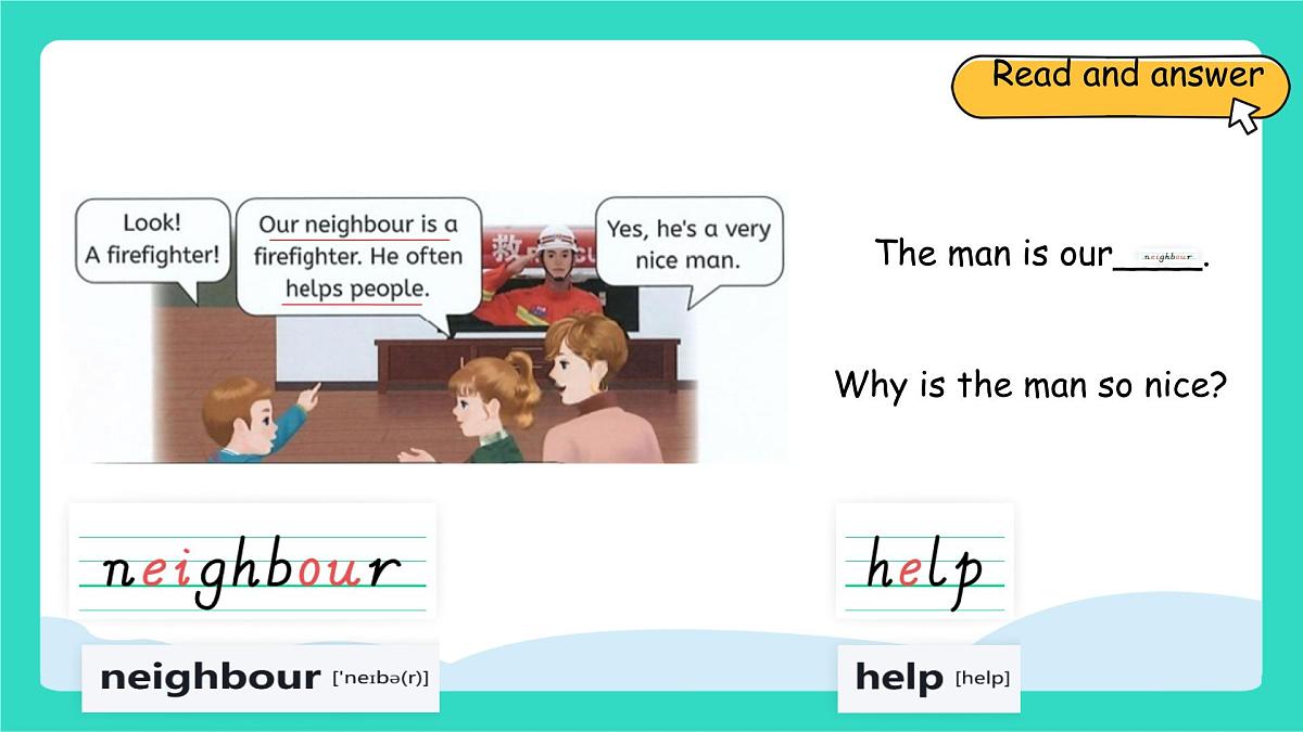 人教版PEP英语四年级上册Unit 4  Helping in the community  Part A Let's talk & share and say课件第7页
