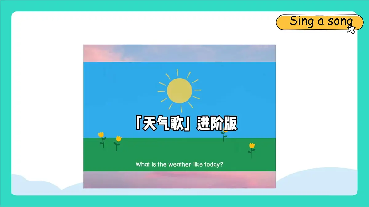 人教版PEP英语四年级上册Unit 5 The weather and us Part A Let's learn & Look, ask and answer课件第2页