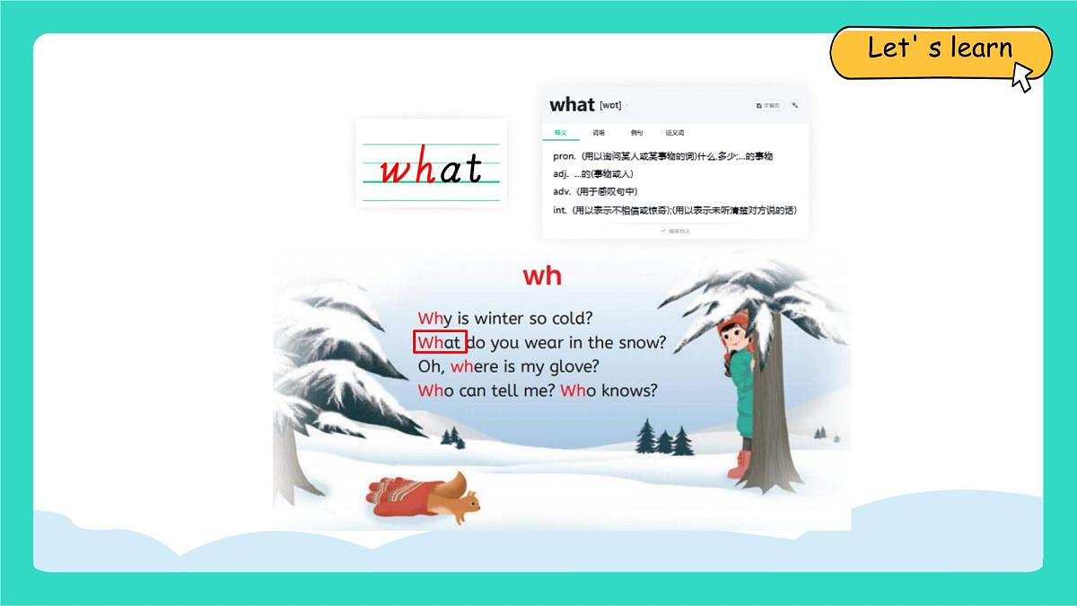 人教版PEP英语四年级上册Unit6 Changing for the seasons Part A Let's spell课件第7页