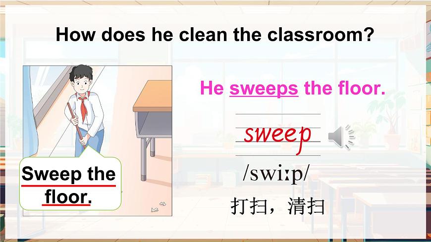 2025年外研剑桥版三年级英语上册Unit 5 In my classroom第3课时（Language in use & Let’s do it！ ）（课件）第8页