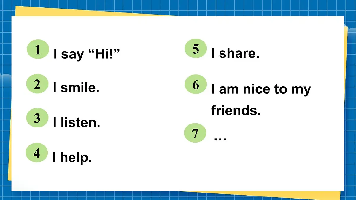 人教英语三上Unit 1 Making friends Part C 第6课时（课件）第6页