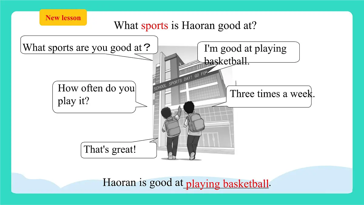 人教精通版英语四年级上册Unit 1 Sports Lesson 2（课件）第5页