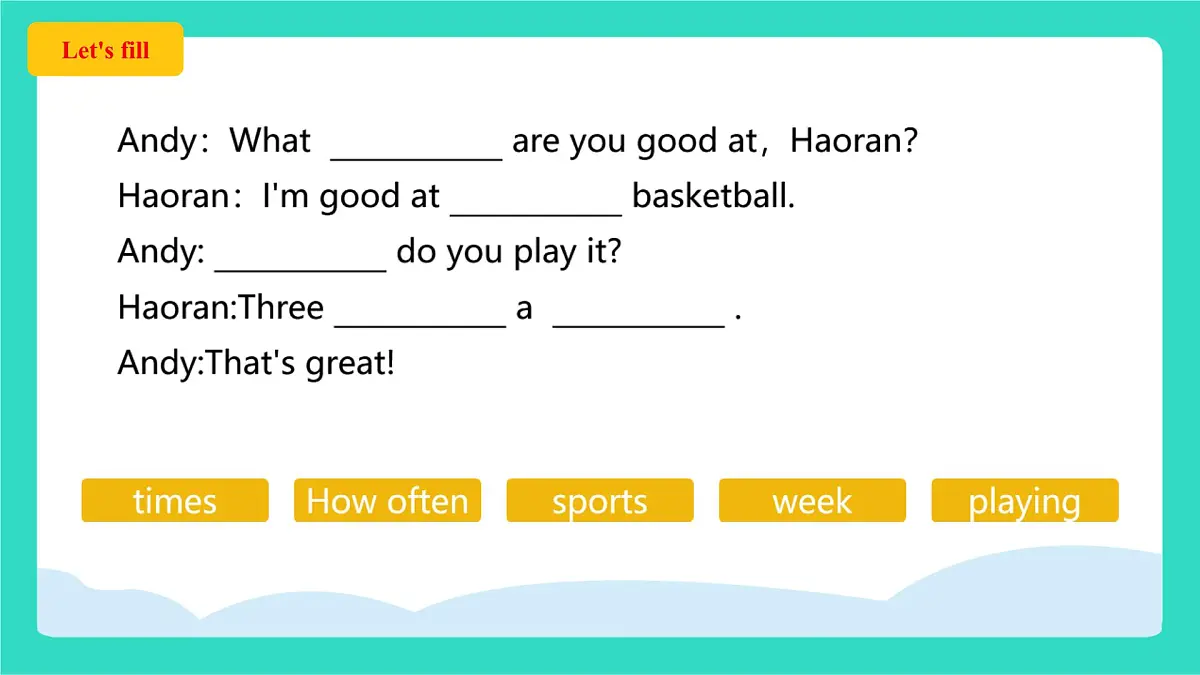 人教精通版英语四年级上册Unit 1 Sports Lesson 2（课件）第7页