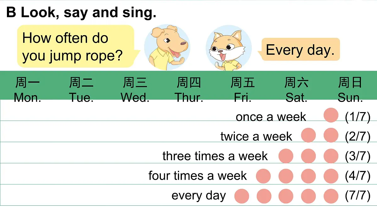 人教精通版英语四年级上册Unit 1 Sports Lesson 2（课件）第8页