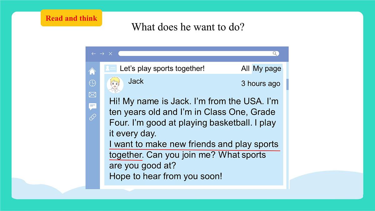 人教精通版英语四年级上册Unit 1 Sports Lesson 3（课件）第8页