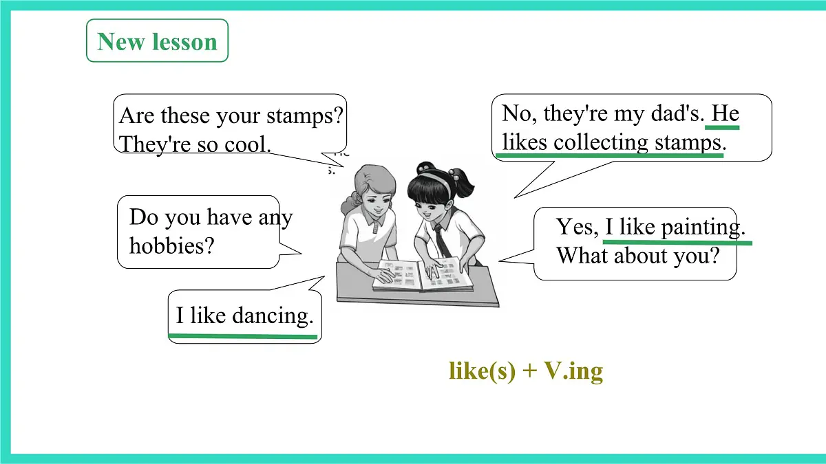 人教精通版英语四年级上册Unit 2 Hobbies lesson 1（课件）第6页