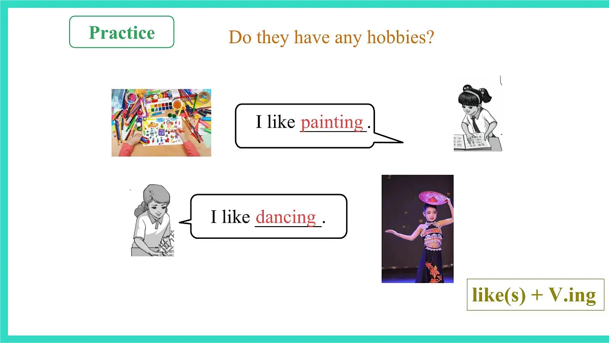 人教精通版英语四年级上册Unit 2 Hobbies lesson 1（课件）第8页