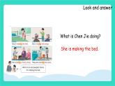 Unit 4  Helping in the community  Part B Let's learn & Make fun sentences課件人教PEP英語四年級上冊