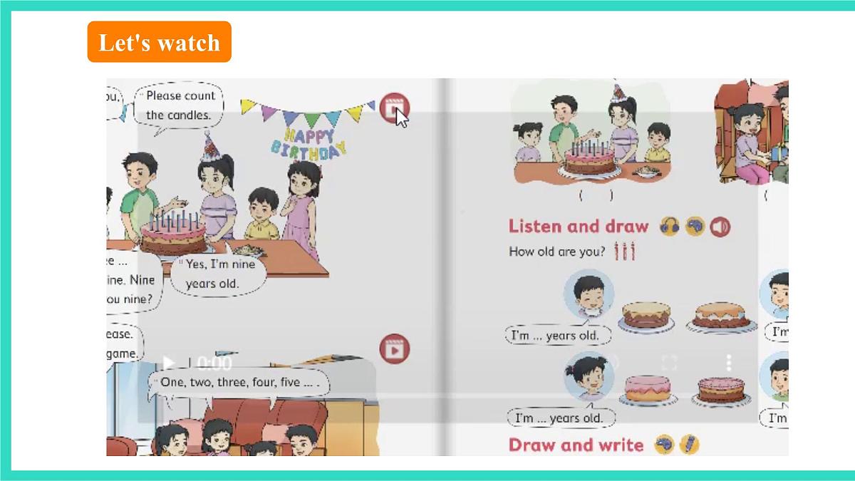 北京版英语三年级上册Unit 2 Numbers Around Us Lesson 6  I'm Nine Years Old（课件）第5页