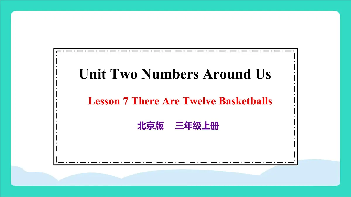 北京版英语三年级上册Unit 2 Numbers Around Us Lesson 7 There Are Twelve Basketballs（课件）第1页