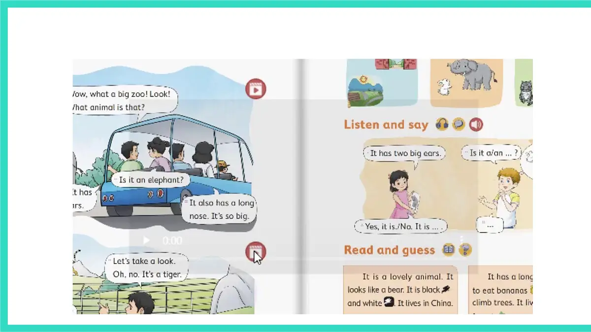 北京版英语三年级上册 Unit 3 Lovely Animals Lesson 10 It Has Two Big Ears（课件）第6页