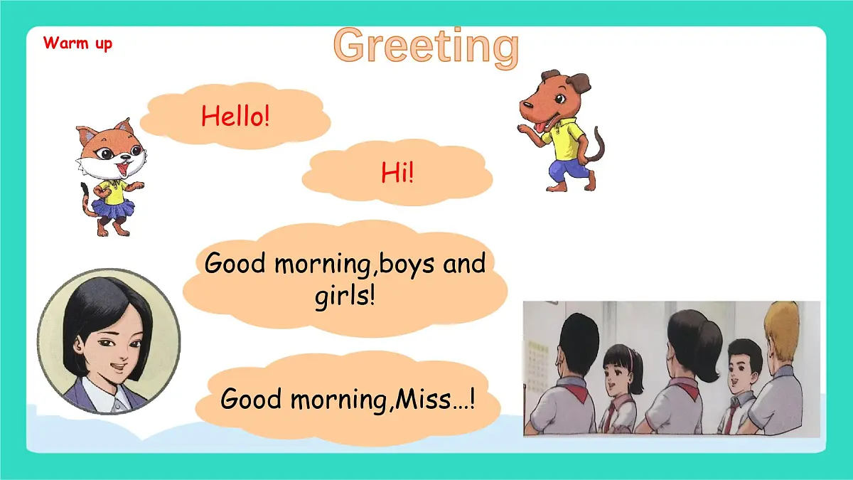 人教精通版英语三年级上册Unit 1 Greetings Fun time &Story time（课件）第2页