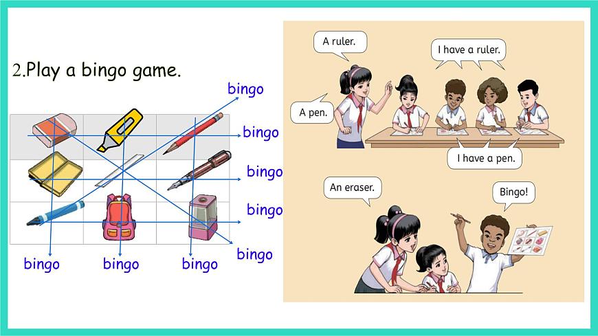人教精通版英语三年级上册Unit 2  School things Fun time&story time（课件）第4页