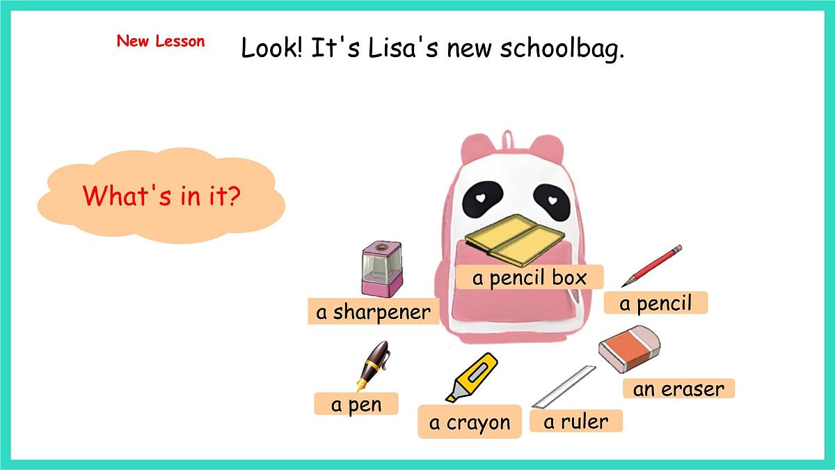 人教精通版英语三年级上册Unit 2  School things Lesson2（课件）第3页