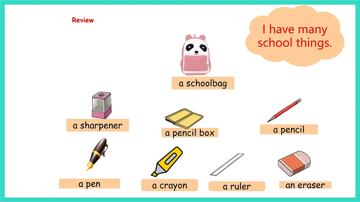 人教精通版英语三年级上册Unit 2 School things Lesson3（课件）第3页