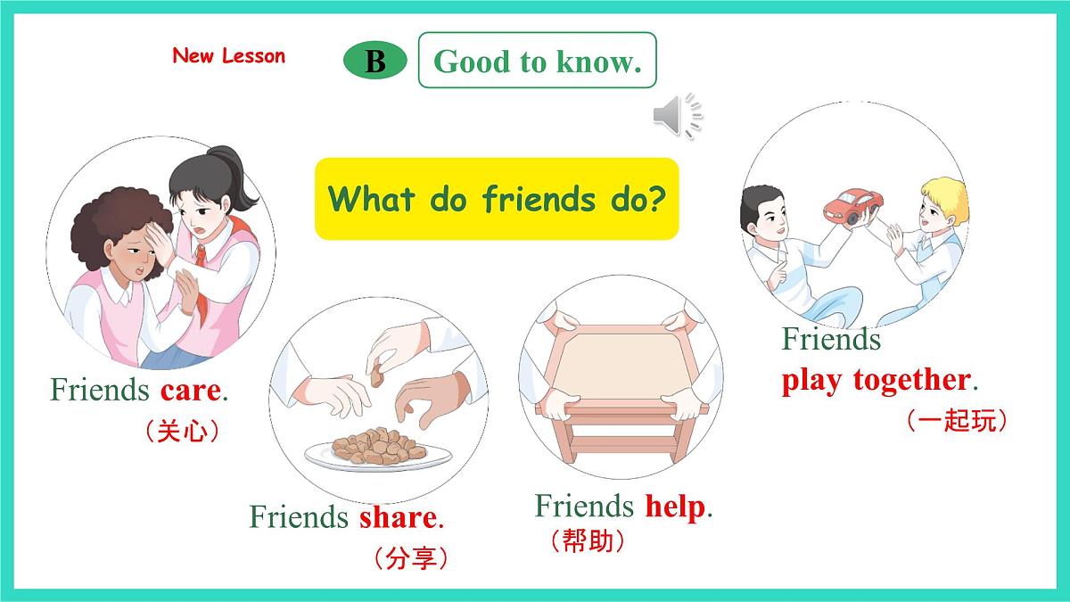 人教精通版英语三年级上册Unit 4 Friends Fun time&funstory（课件）第8页