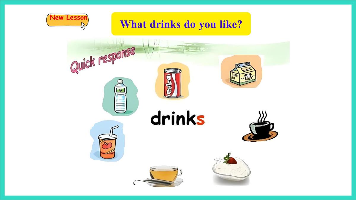 人教精通版英语三年级上册Unit 5  Drinks and fruits Lesson1（课件）第3页
