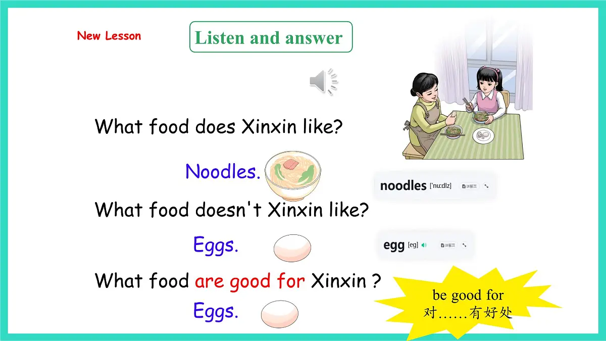 人教精通版英语三年级上册Unit 6 Food Lesson1（课件）第5页