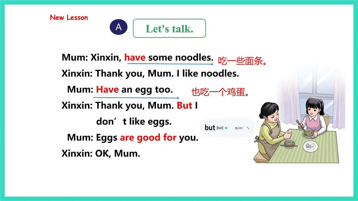 人教精通版英语三年级上册Unit 6 Food Lesson1（课件）第6页