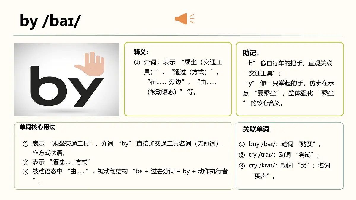 Uni t2 Ways to go to school 深度学习单词自学音频版（课件）-2025-2026学年人教PEP版第4页