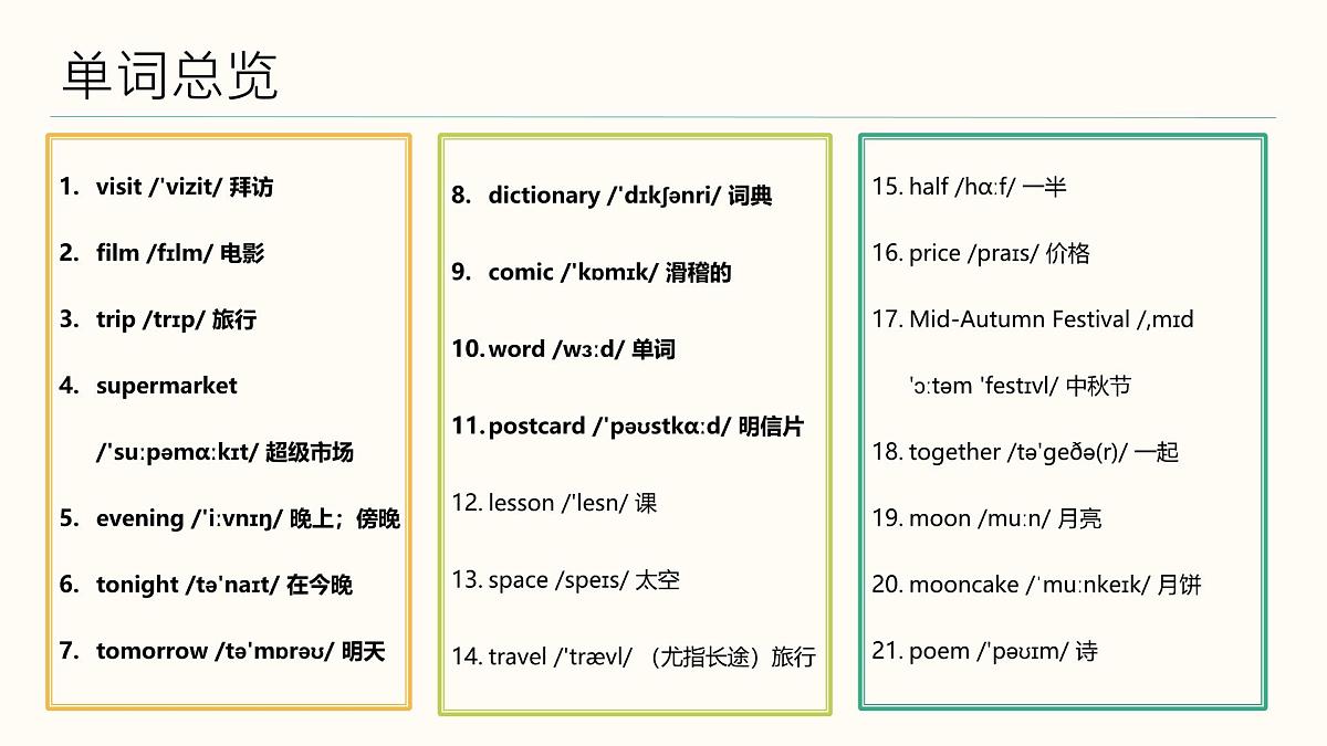 Unit3 My weekend plan深度学习单词自学音频版（课件）-2025-2026学年人教PEP版第2页