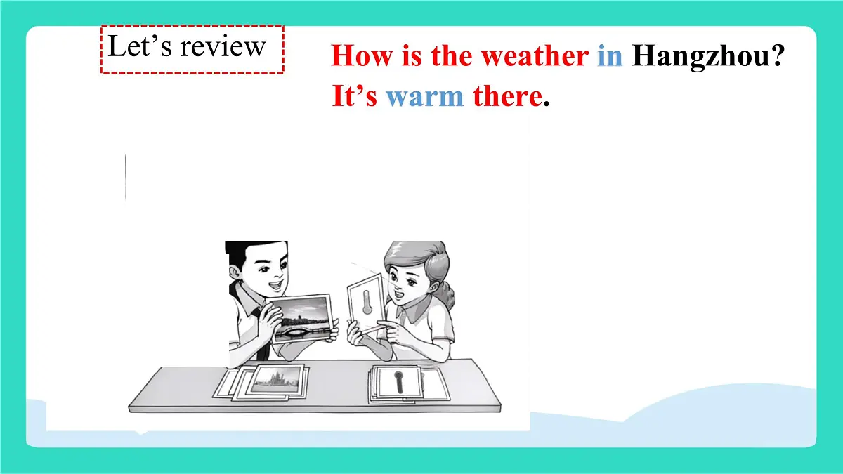人教精通版英语四年级上册Unit 3 Weather lesson 4（课件）第4页