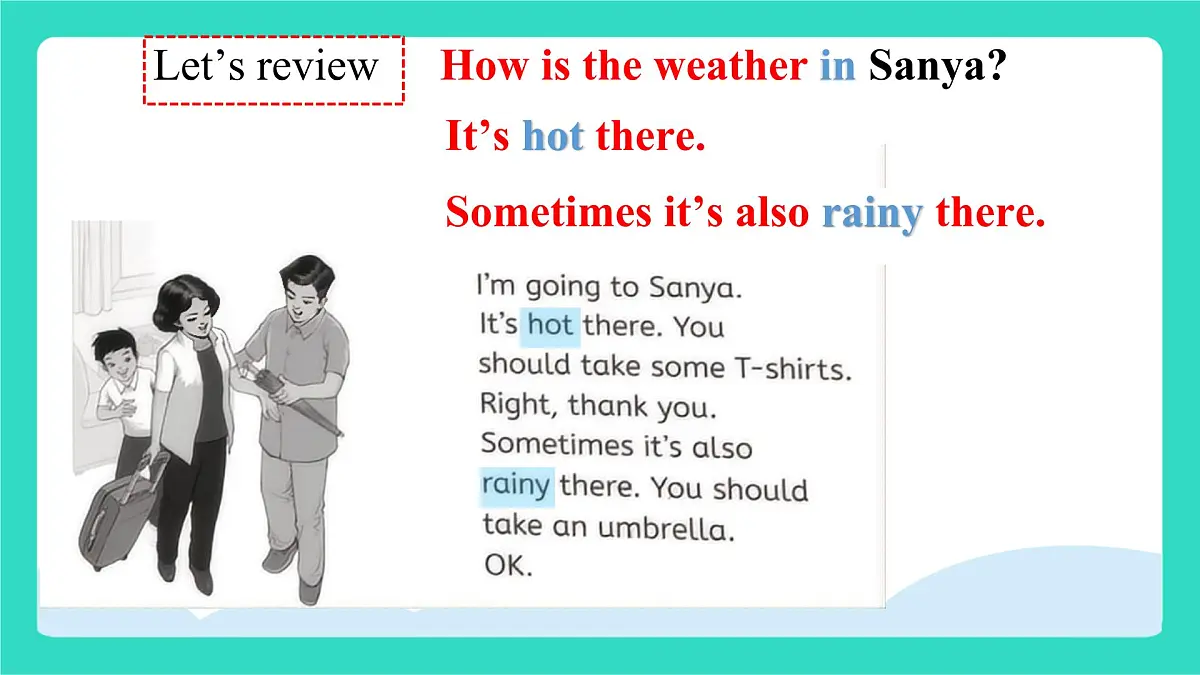 人教精通版英语四年级上册Unit 3 Weather lesson 4（课件）第6页