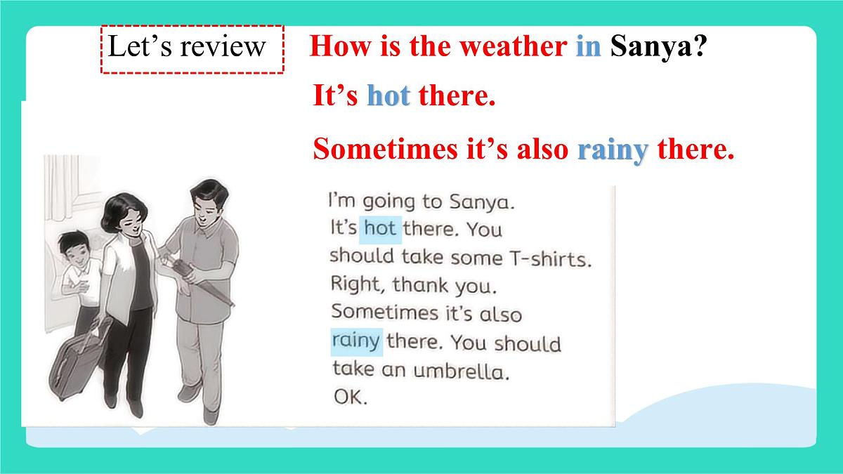 人教精通版英语四年级上册Unit 3 Weather lesson 3（1课时 课件）第3页