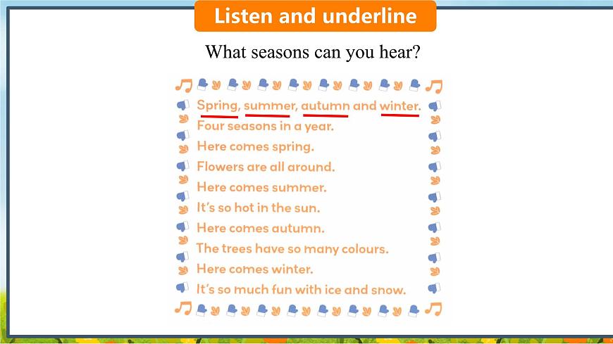 Unit 4 Wonderful seasons Get ready&Start up（课件）2025-2026学年外研版四年级英语上册第3页
