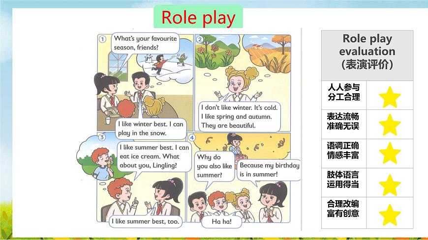 Unit 4 Wonderful seasons Wrap up & Let's explore（课件）2025-2026学年外研版四年级英语上册第6页
