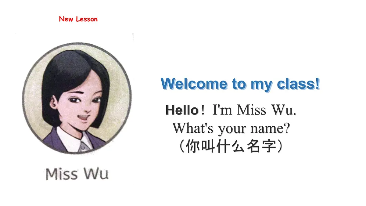 人教精通版英语三年级上册Unit 1 Greetings Lesson1（课件）第4页