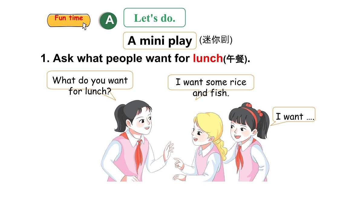 人教精通版英语三年级上册Unit 6 Food Fun time&story time（课件）第3页