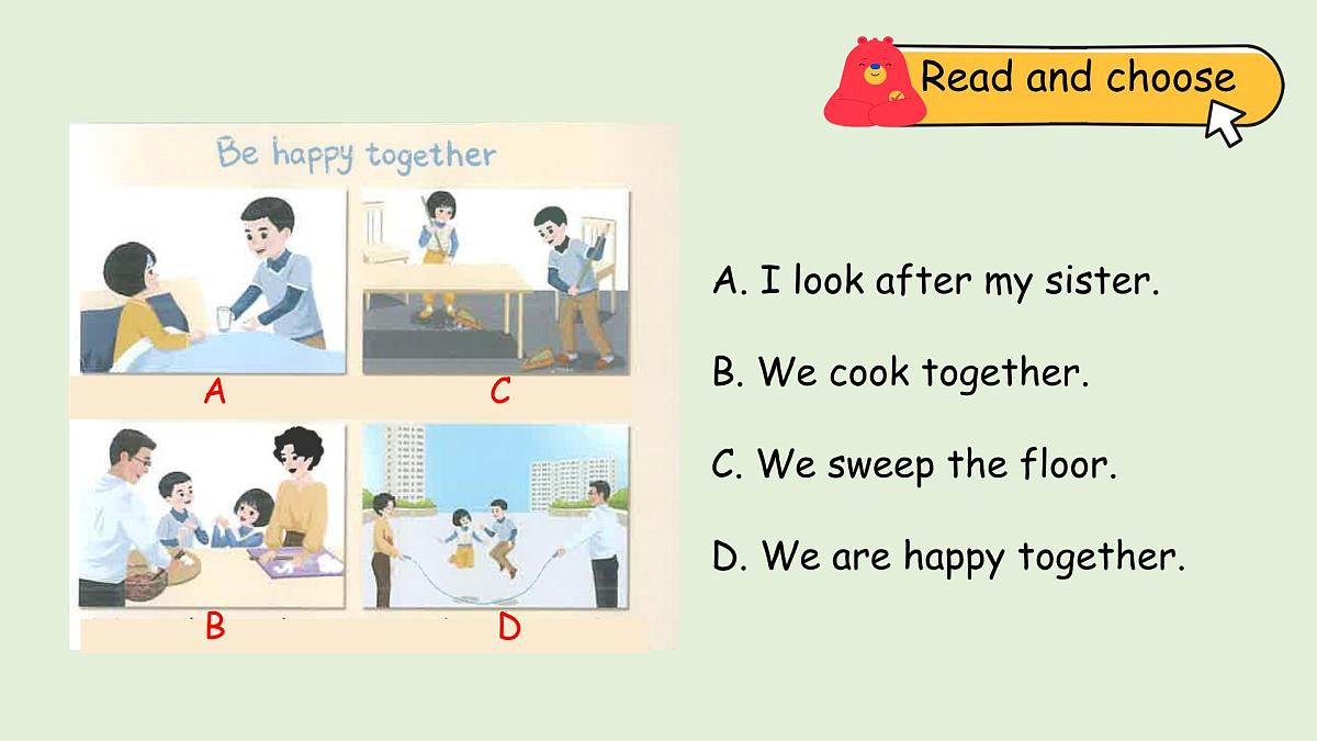 Unit 1 Helping at home B Let's learn&Listen and chant（课件）2025-2026学年人教版四年级英语上册第5页