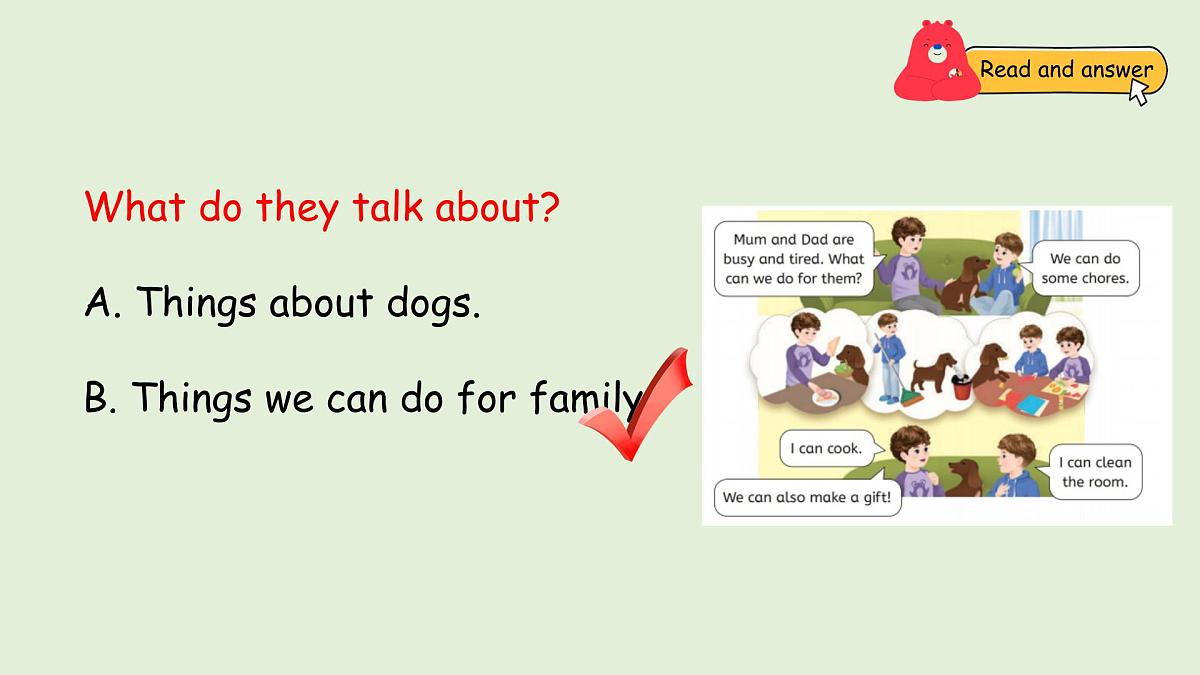 Unit 1 Helping at home B Let's talk & Make a list and talk（课件）2025-2026学年人教版四年级英语上册第8页