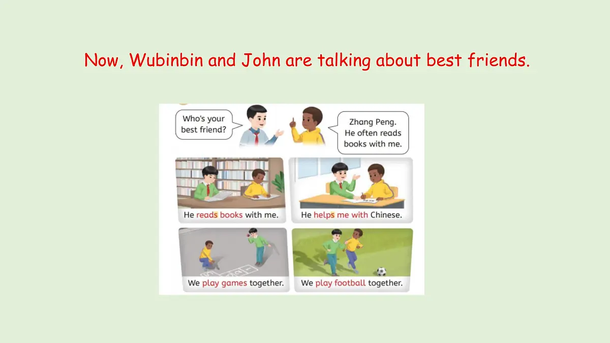 Unit 2 My friends B Let's learn & Look, choose and say（课件）2025-2026学年人教版四年级英语上册第3页