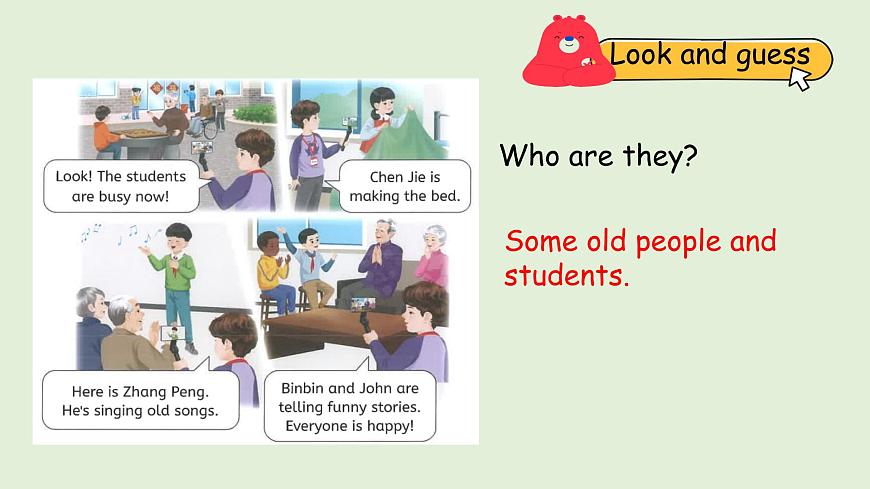 Unit 4 Helping in the community B Let's talk & Look and say（课件）2025-2026学年人教版四年级英语上册第4页