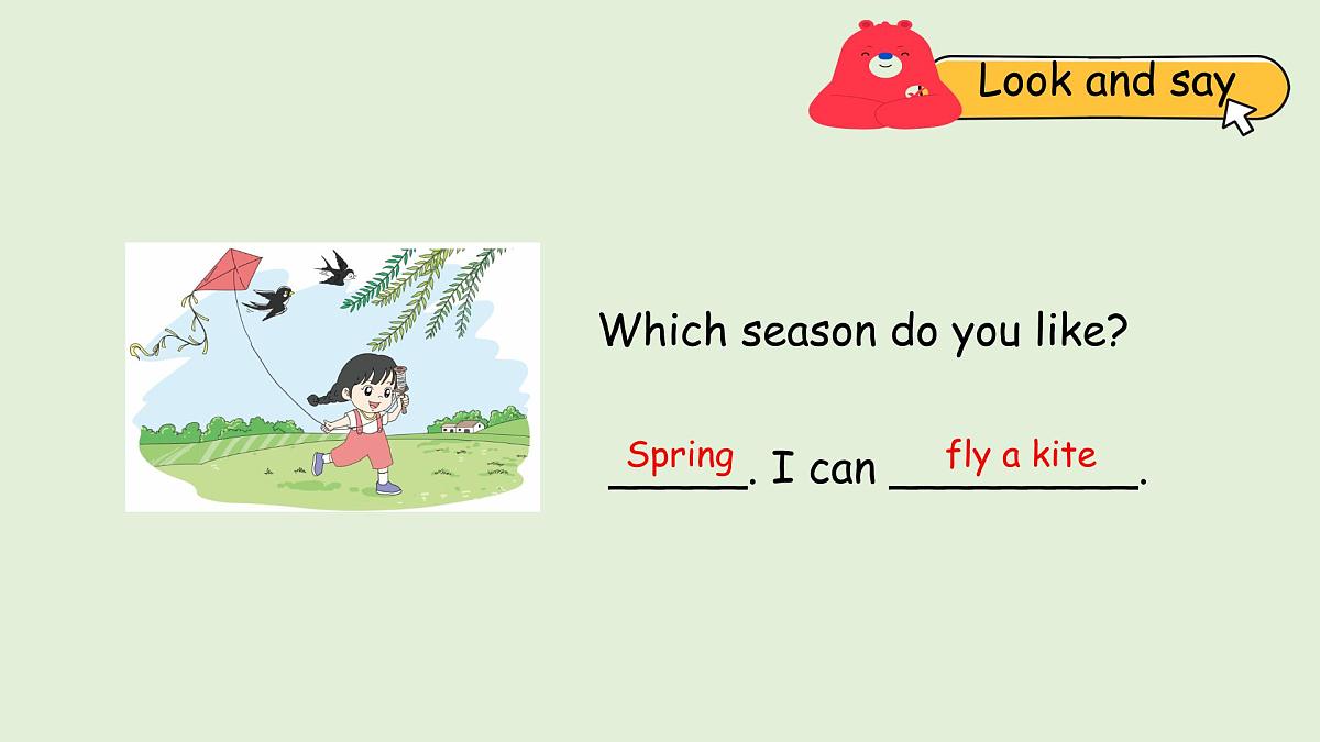 Unit 6 Changing for the seasons B Let's learn & Do a survey（课件）2025-2026学年人教版四年级英语上册第6页