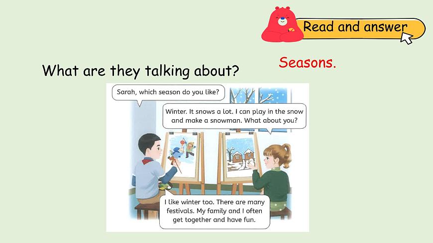 Unit 6 Changing for the seasons B Let's talk & Act and guess（课件）2025-2026学年人教版四年级英语上册第4页