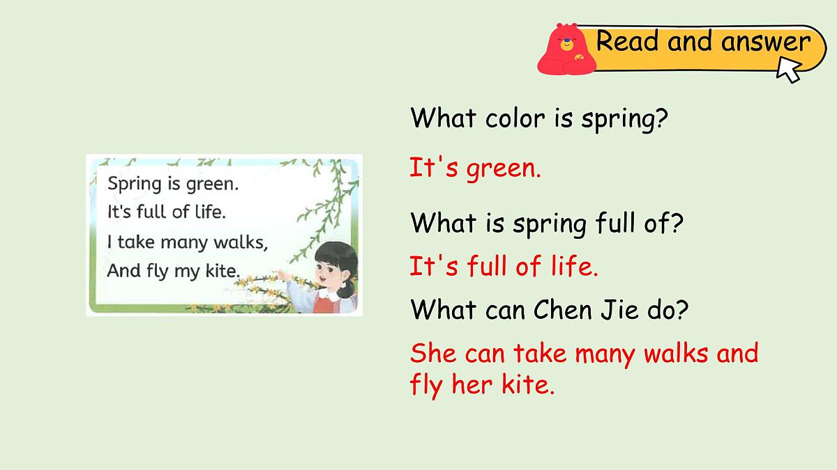 Unit 6 Changing for the seasons B Read and write（课件）2025-2026学年人教版四年级英语上册第5页