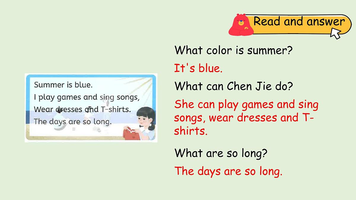 Unit 6 Changing for the seasons B Read and write（课件）2025-2026学年人教版四年级英语上册第6页