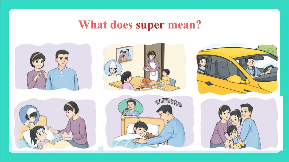 北京版英语三年级上册Unit Seven Meet My Family Lesson 25 My Super Mum and Dad（课件）第5页