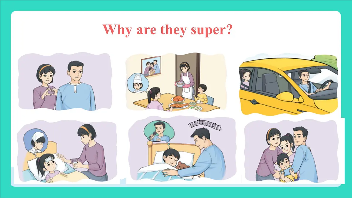 北京版英语三年级上册Unit Seven Meet My Family Lesson 25 My Super Mum and Dad（课件）第6页