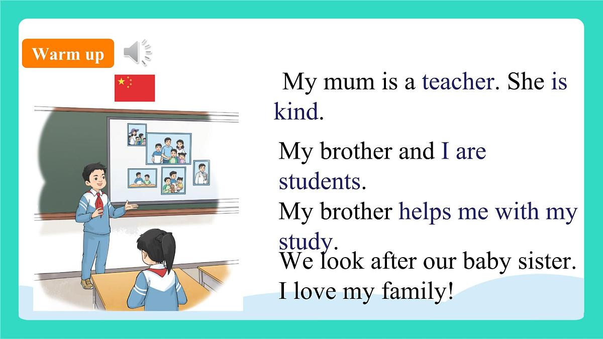 北京版英语三年级上册Unit Seven Meet My Family Lesson 26 I Love My Family（课件）第7页