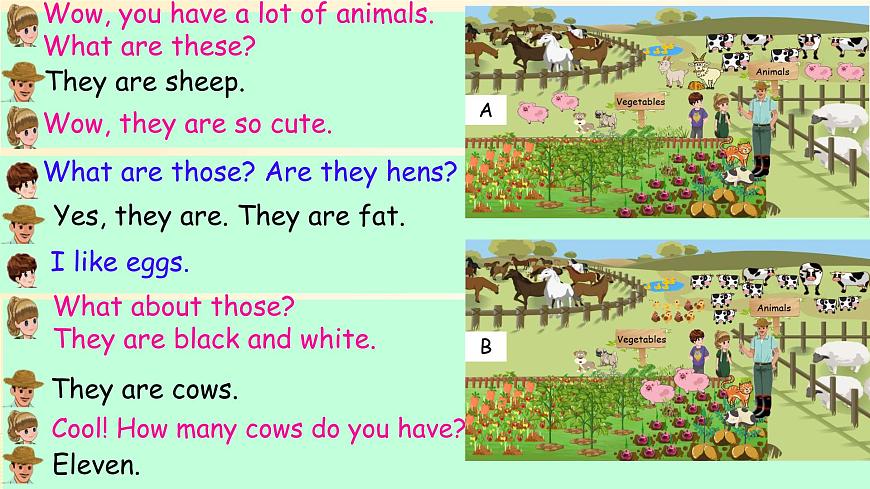 Unit 4 At the farm-B Let's learn（课件）-2024-2025学年人教PEP版英语四年级下册第8页