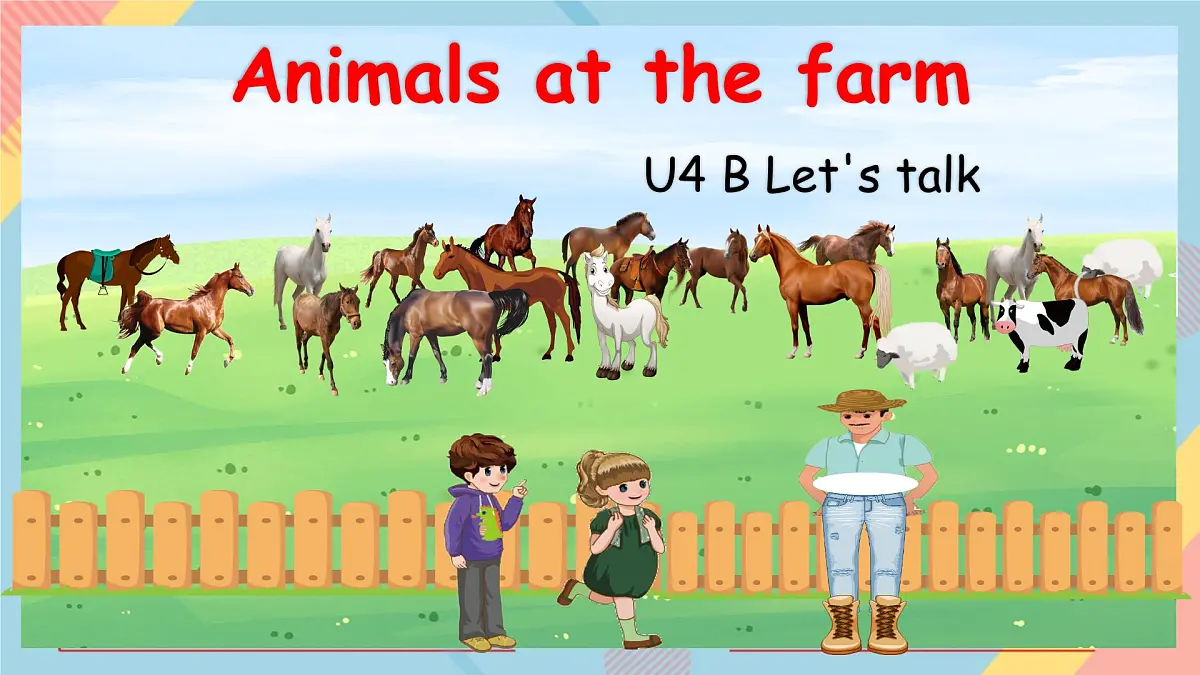 Unit 4 At the farm-B Let's talk（课件）-2024-2025学年人教PEP版英语四年级下册第2页