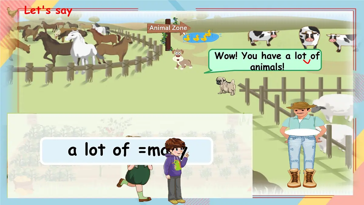 Unit 4 At the farm-B Let's talk（课件）-2024-2025学年人教PEP版英语四年级下册第7页