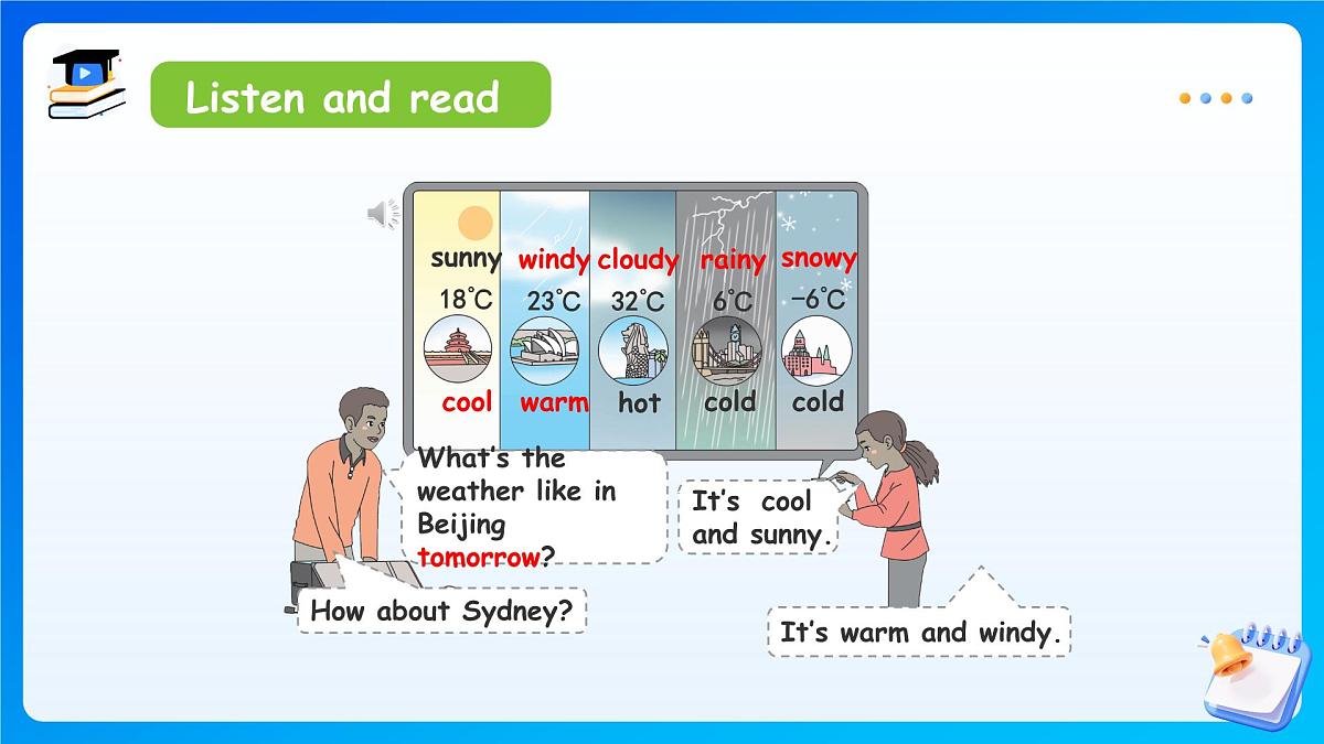 【任务型备课】人教版英语四上-Unit5 PartA Let’s learn & Look, ask and answer（课件）第8页